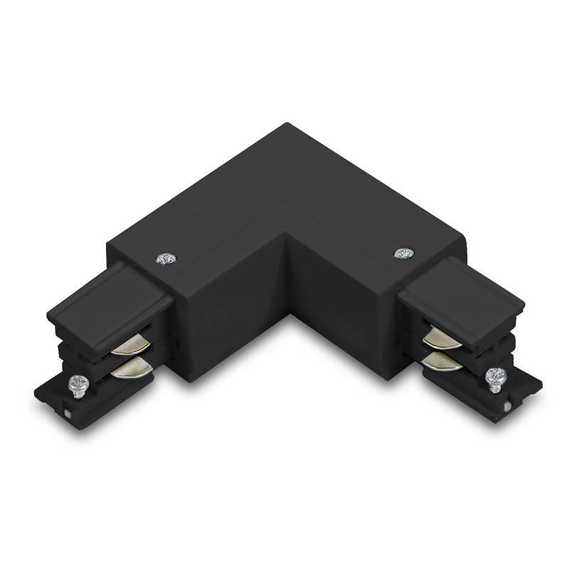 CONECTOR L-D DERECHA NEGRO PARA CARRIL TRACK